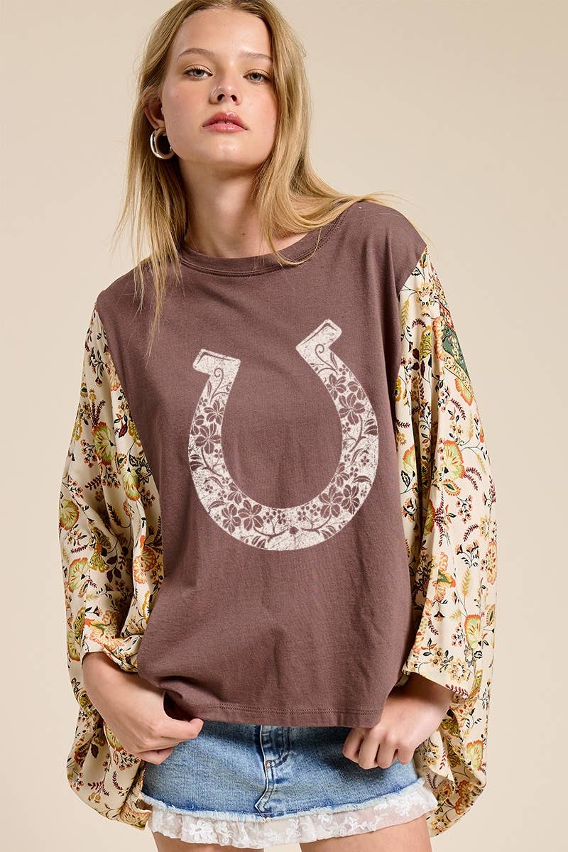HORSESHOE CAFTAN: BROWN