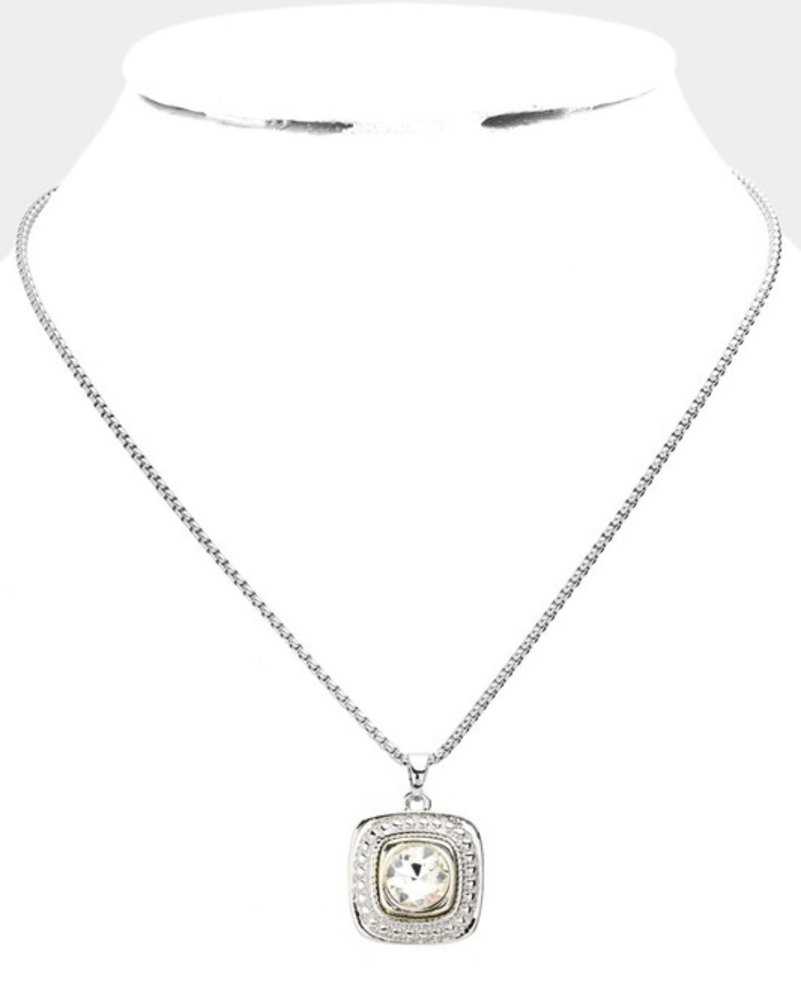 SQUARE STONE NECKLACE