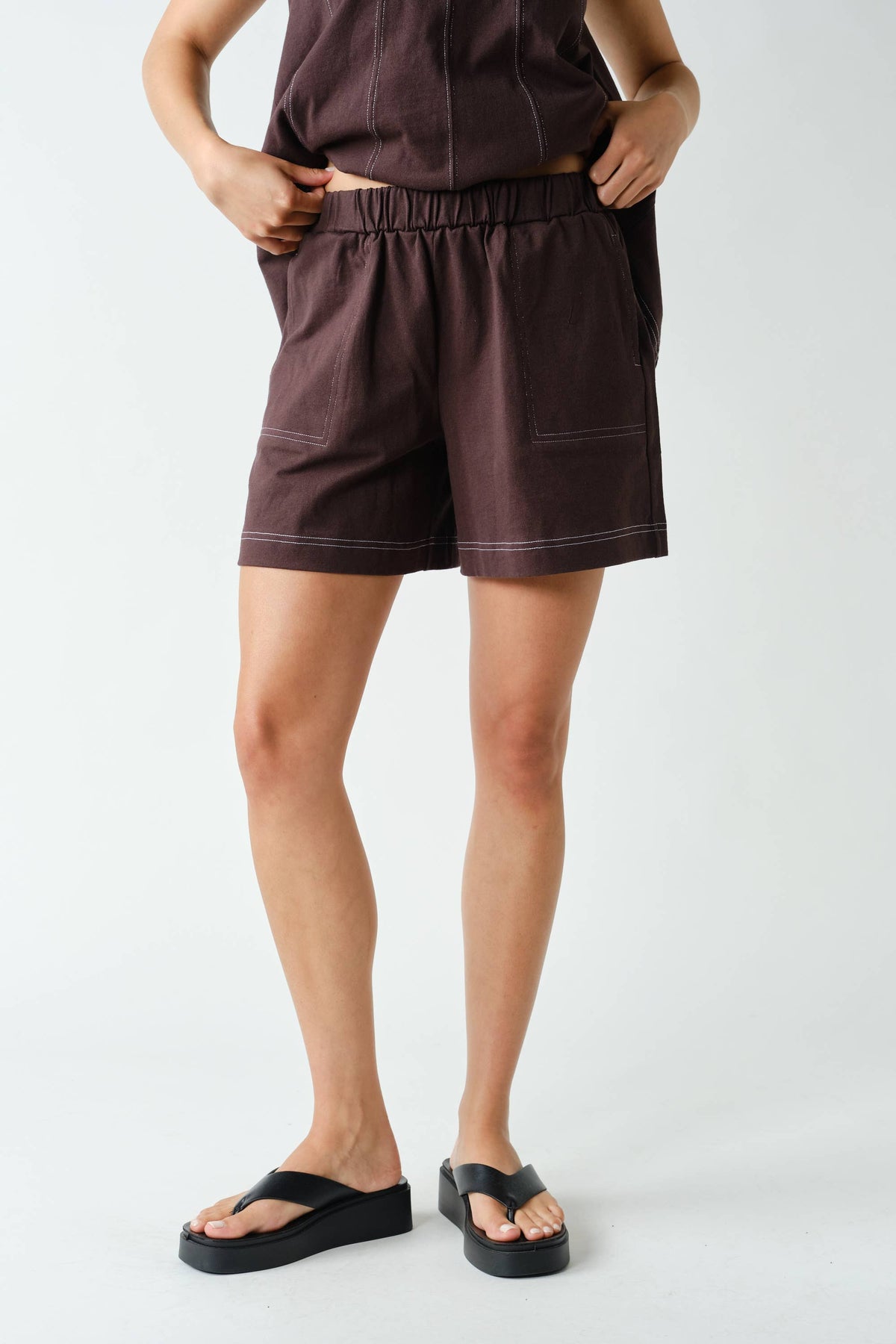 MONO B COFFEE STITCHED SET