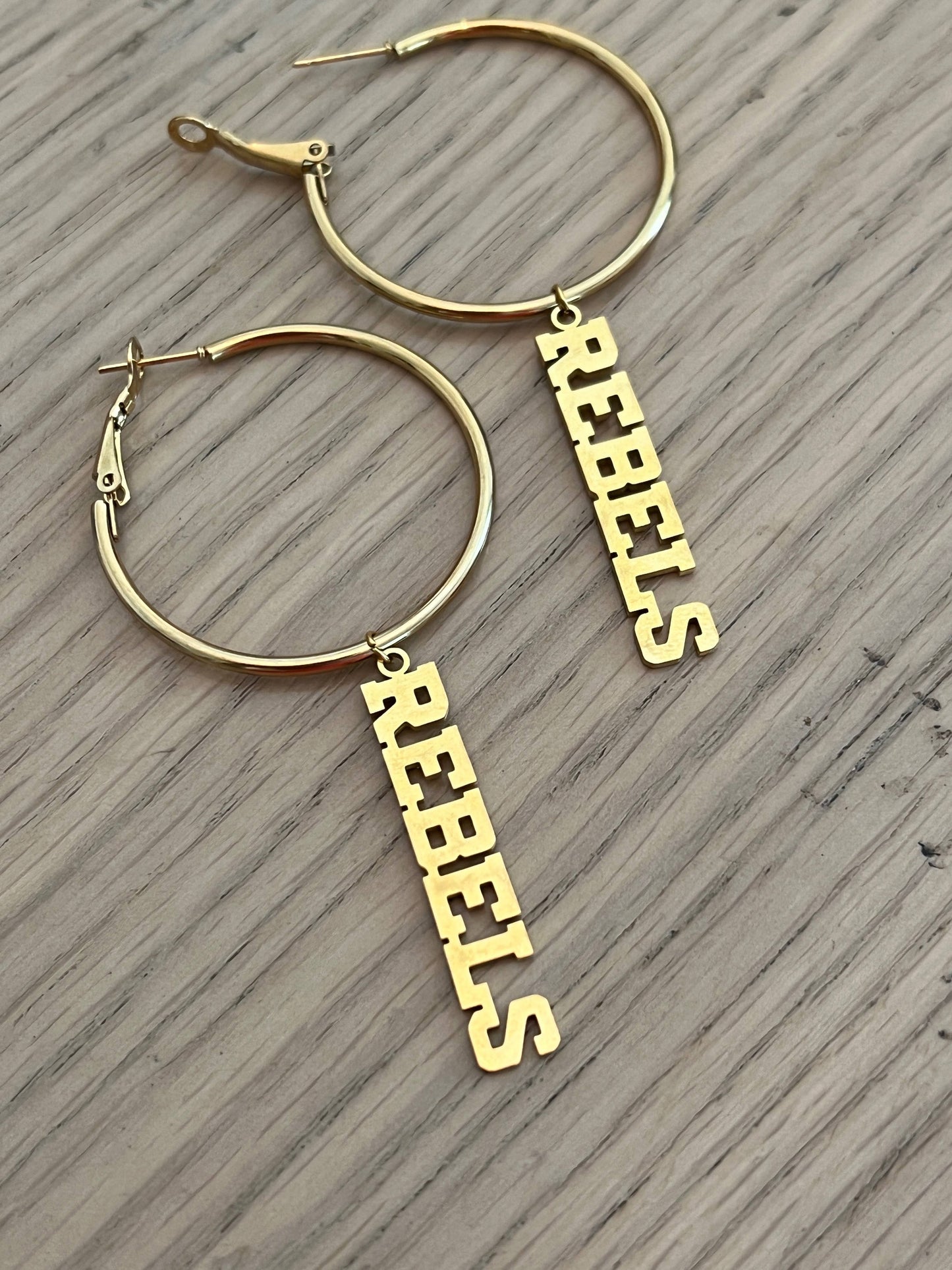 REBEL GOLD HOOP EARRING