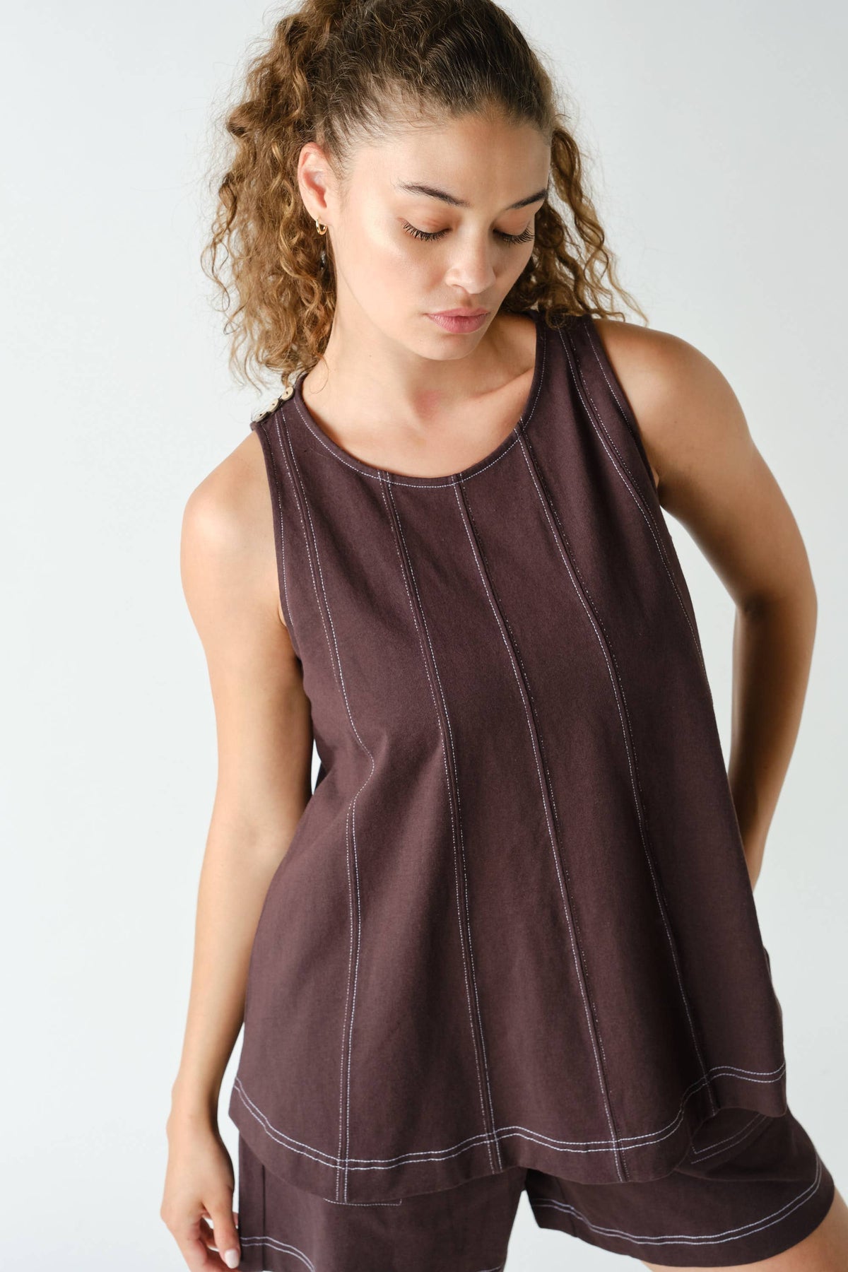 MONO B COFFEE STITCHED SET
