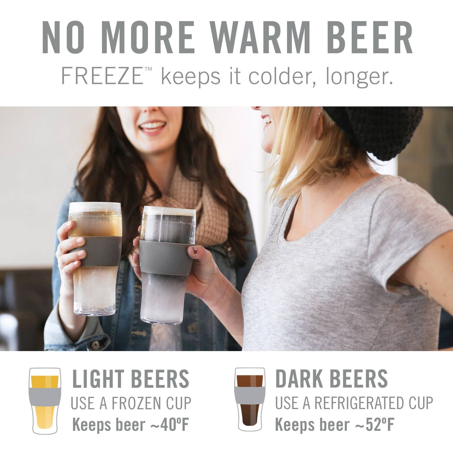 BEER FREEZE™ COOLING CUP- GREY