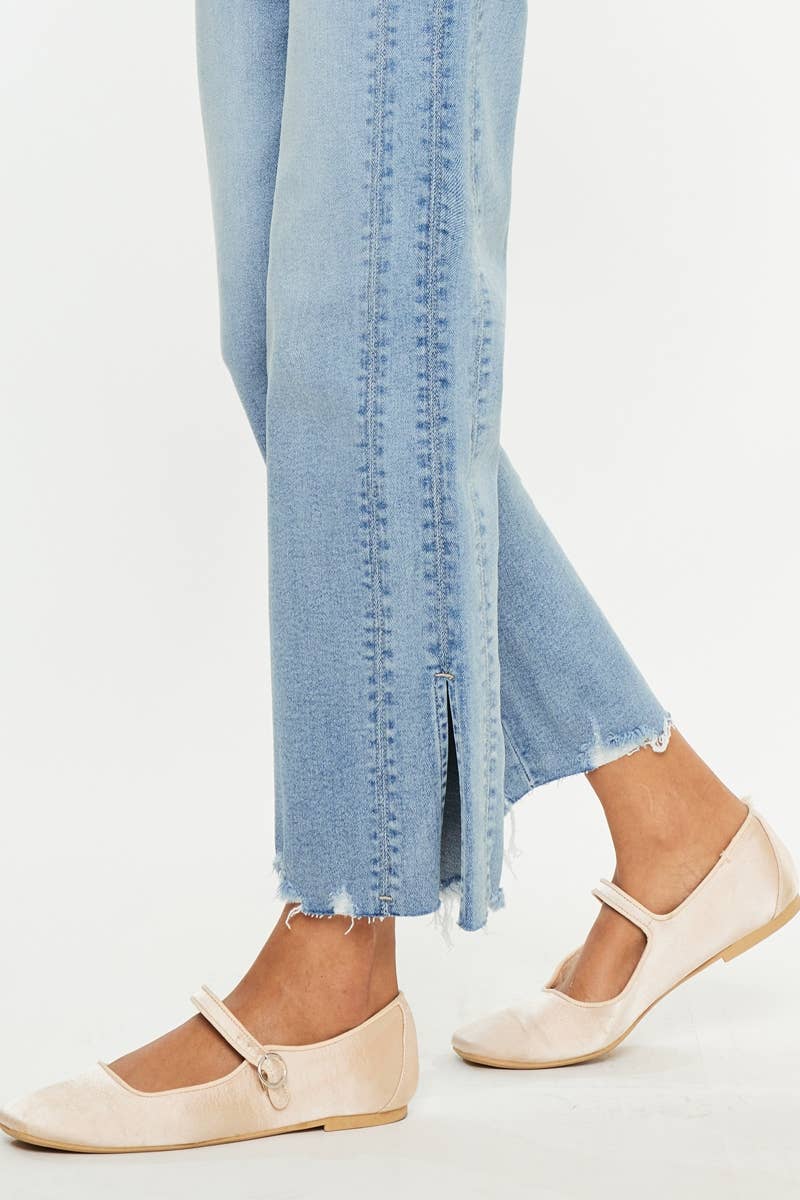 WOMENS KANCAN MID RISE STRAIGHT LEG JEANS