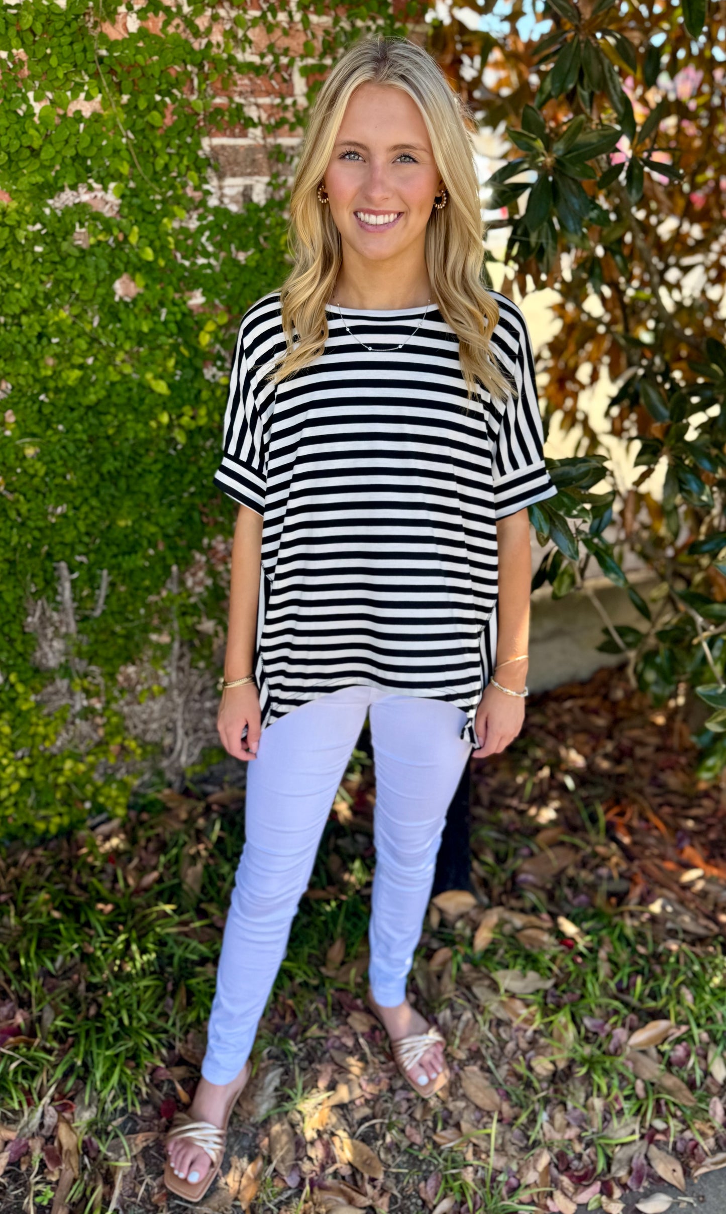 BLACK & WHITE STRIPE TUNIC