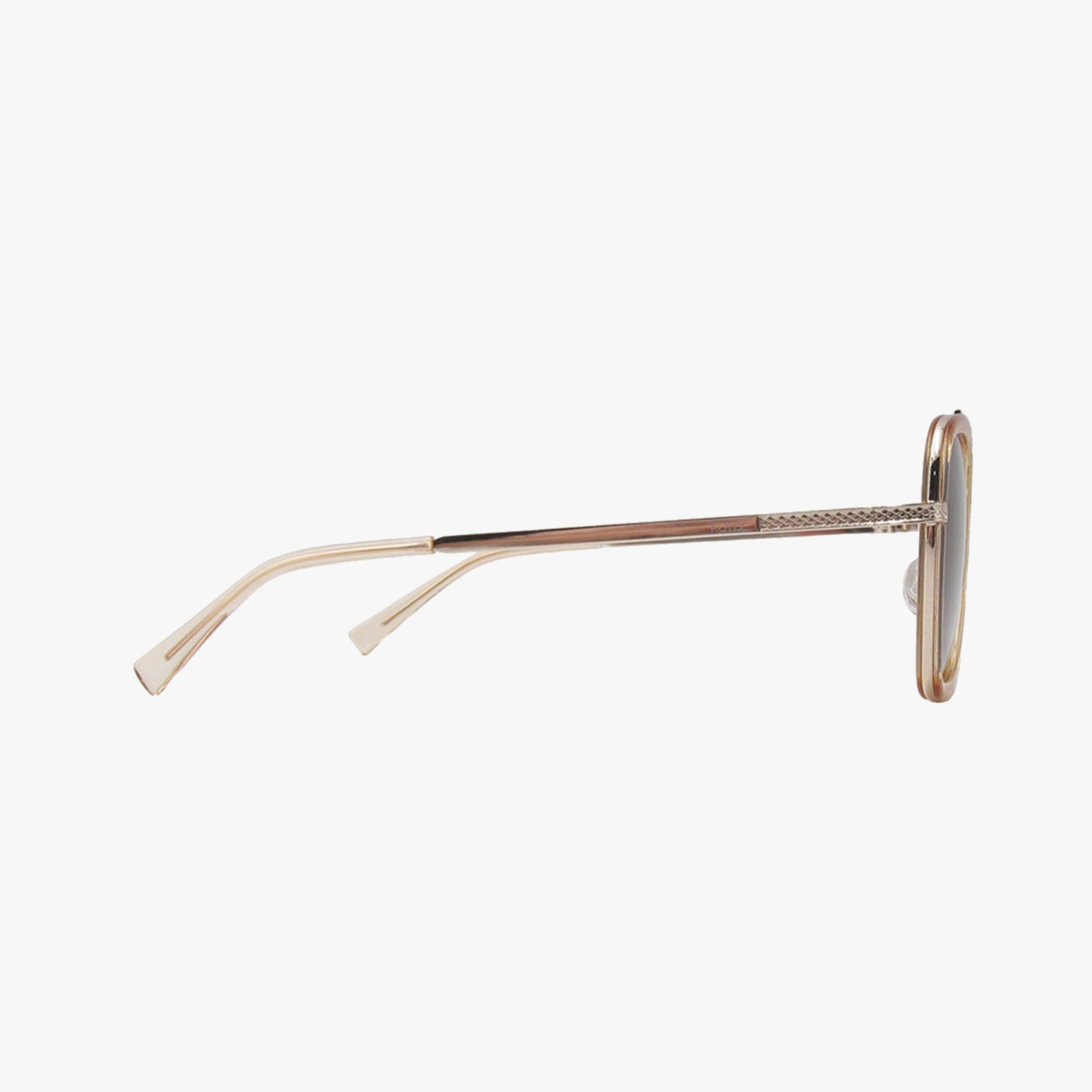 LEX CHAMPAGNE Polarized Navigator Metal Sunglasses