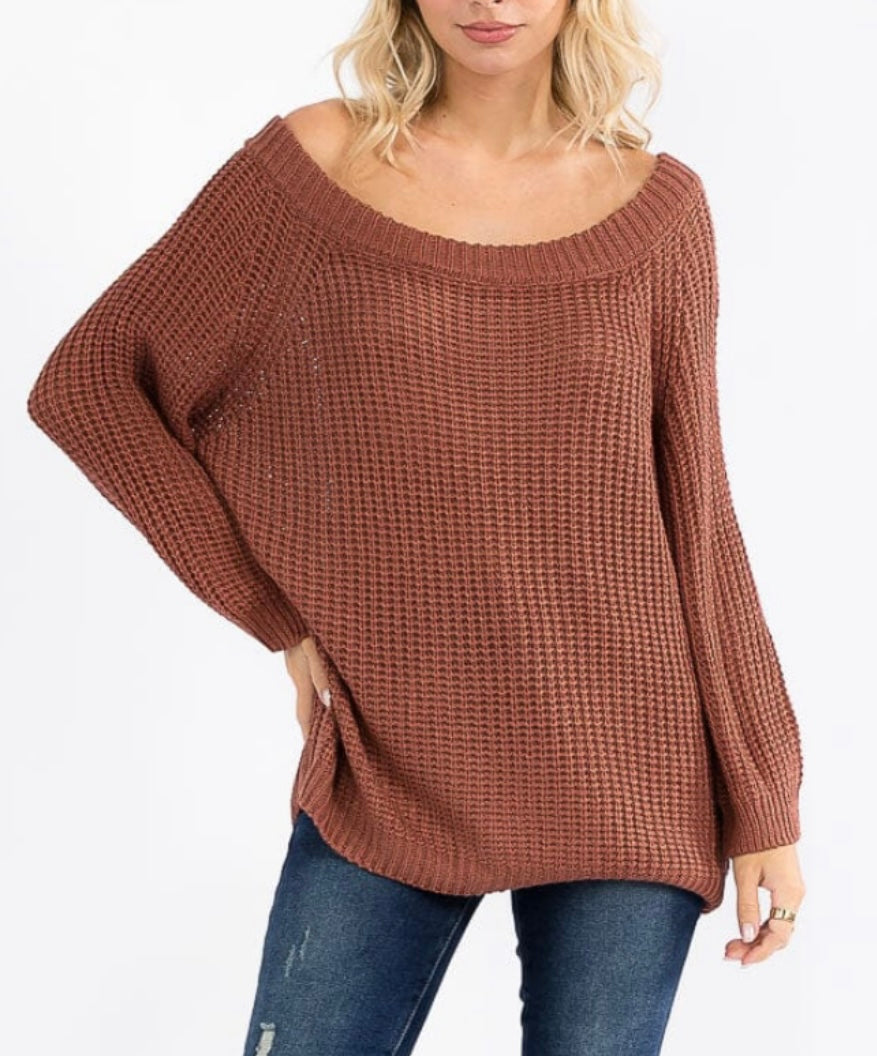 MOCHA KNIT SWEATER