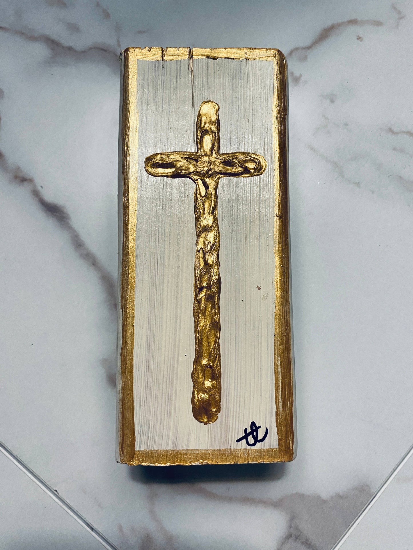 CROSS MINI WOOD BLOCK