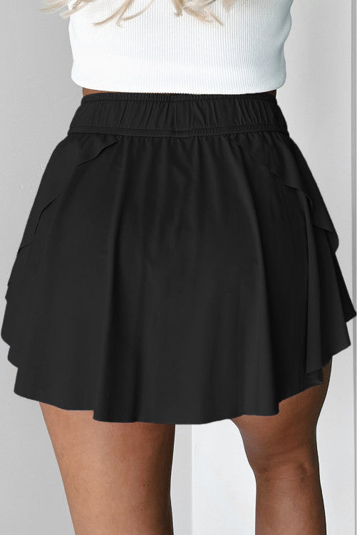 BLACK ATHLETIC SKORT