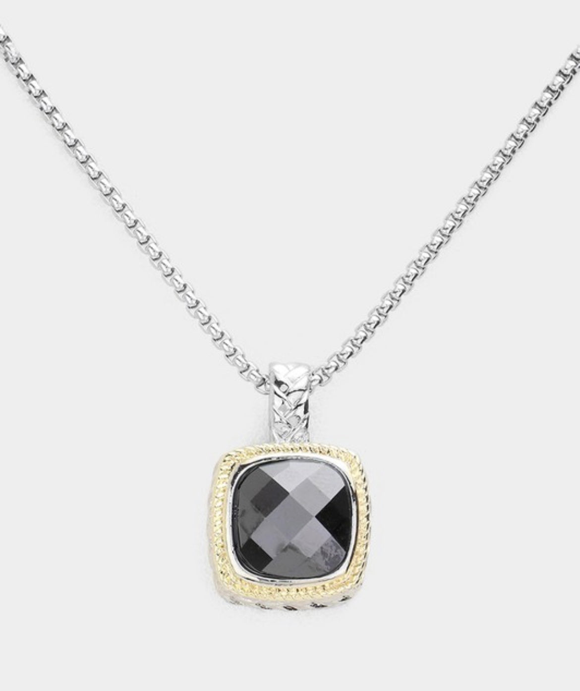 SQUARE STONE NECKLACE