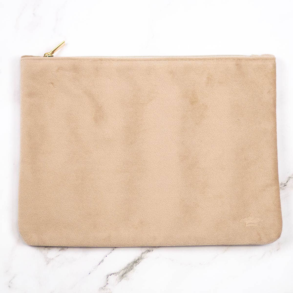 GOLD VELVET COSMETIC BAG