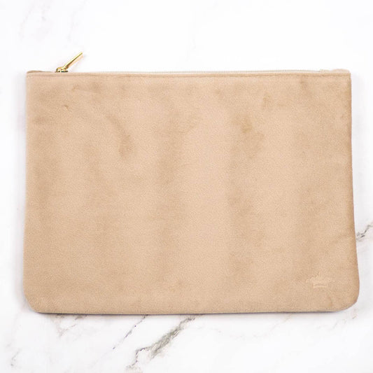 GOLD VELVET COSMETIC BAG