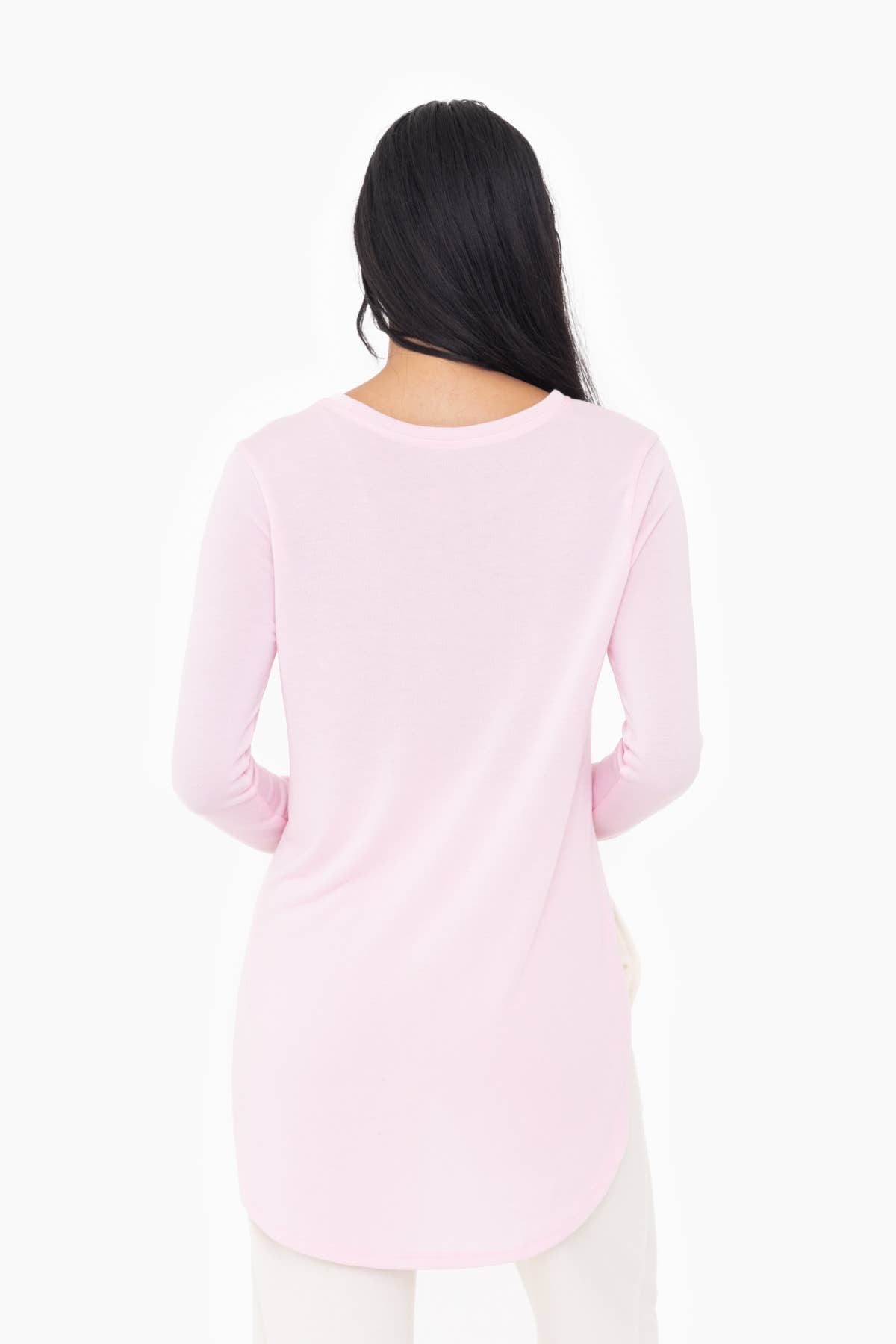 SIDE SLIT FLOW TOP: LIGHT PINK