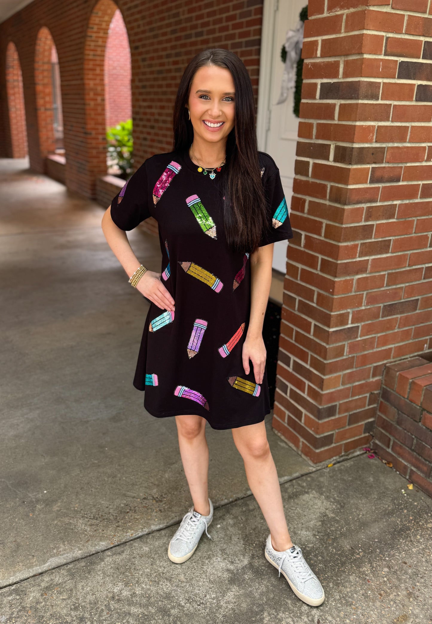 SEQUIN TEACHER DRESS