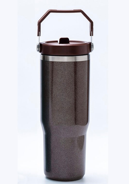 30OZ SHIMMER FLIP STRAW TUMBLER