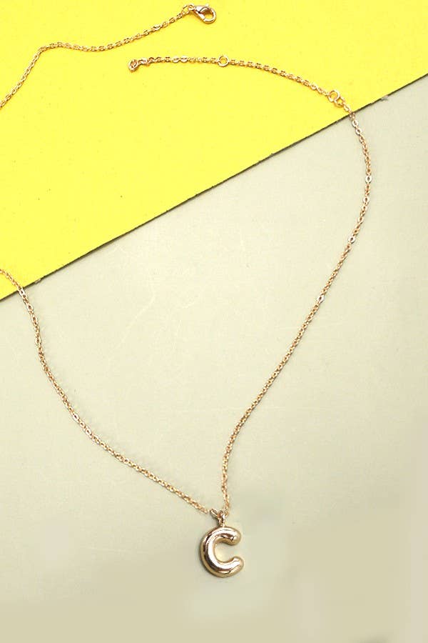 BALLOON BUBBLE INITIAL NECKLACE