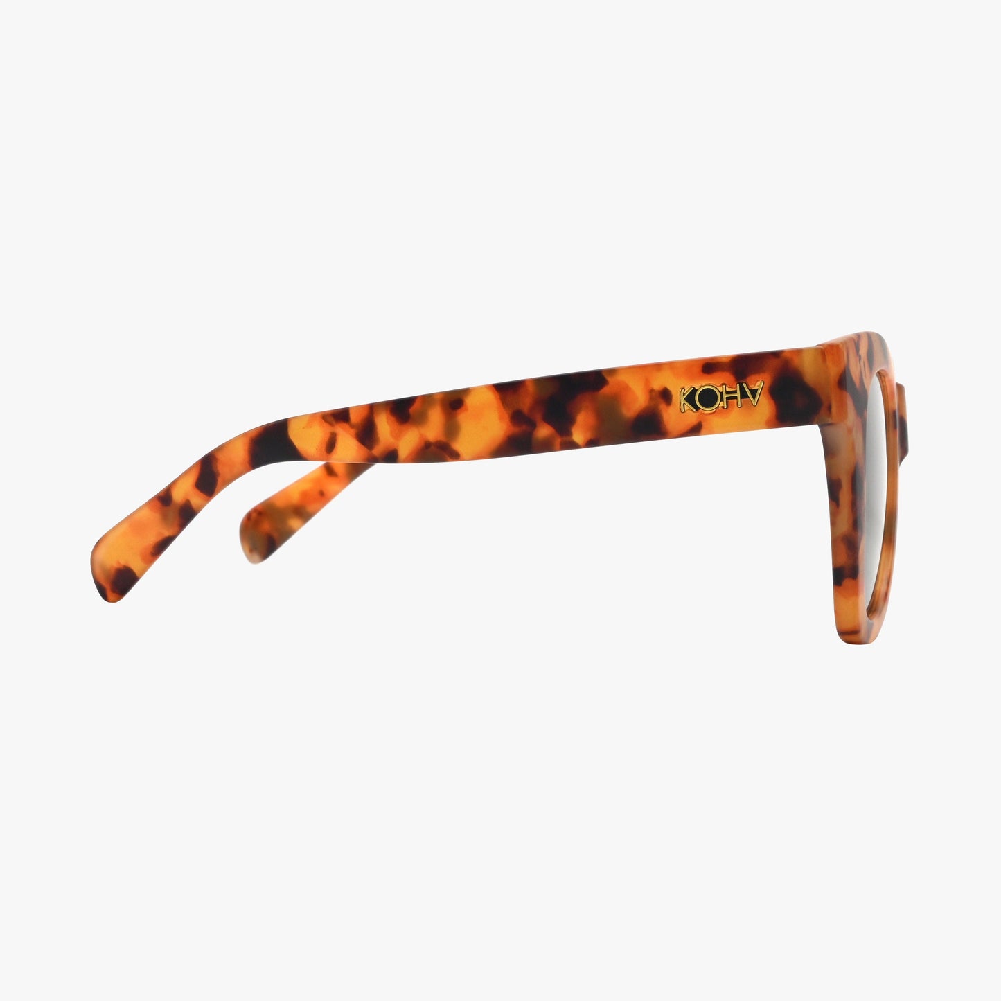 BAILEY MATTE TORTOISE Polarized Oversized Square Sunglasses: Amber Matte / Matte / Green