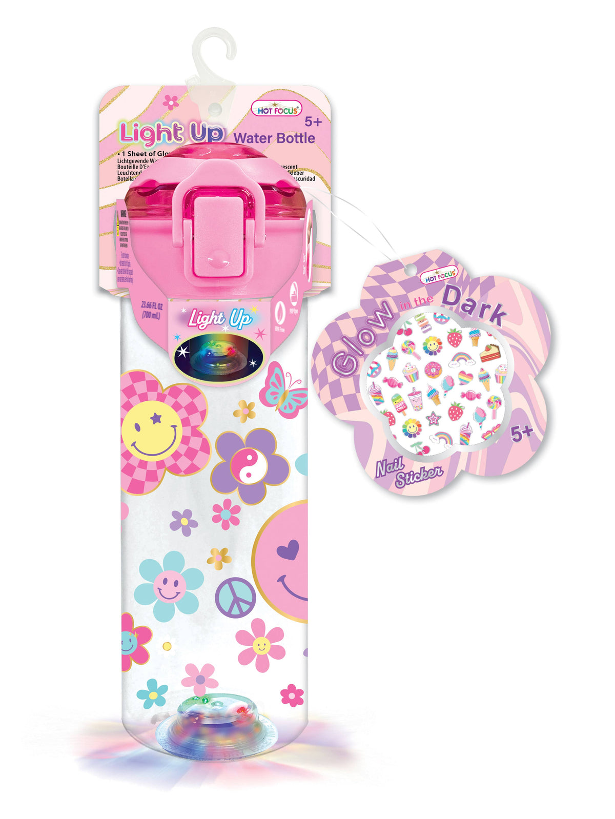 LIGHT UP WATER BOTTLE: FLOWER