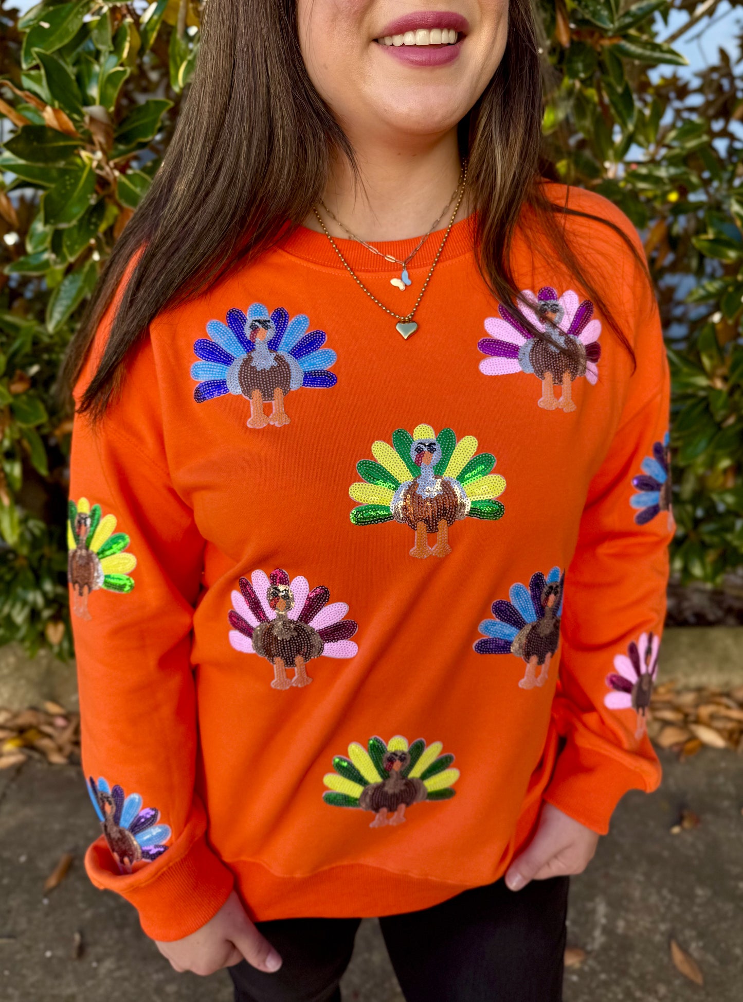 SEQUIN TURKEY SWEATER