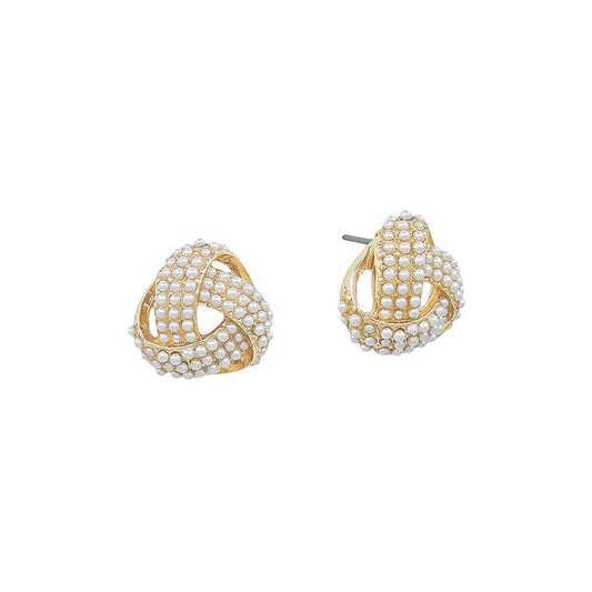 GOLD/PEARL KNOT STUDS