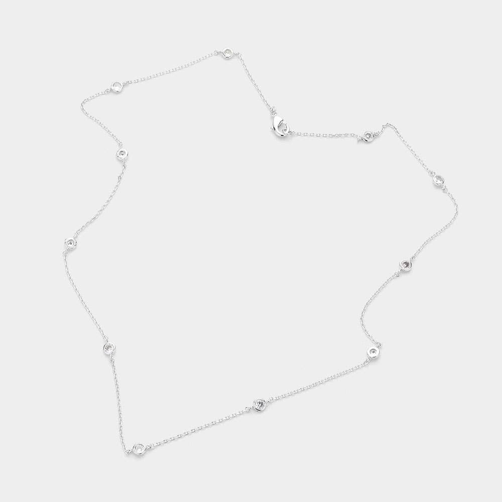 GOLD DIPPED CZ NECKLACE: ROSE GOLD