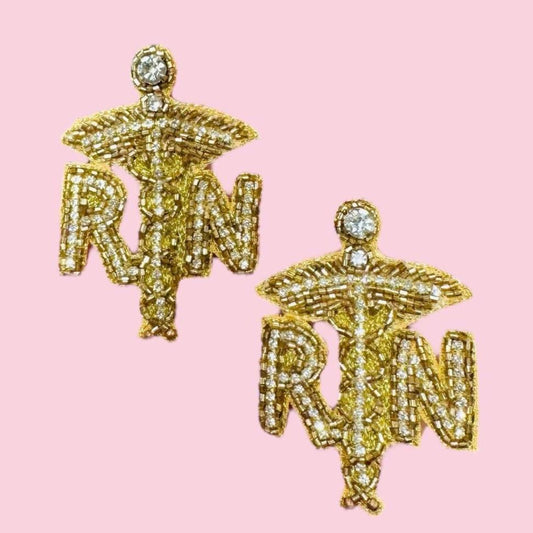 BEADED RN EARRING