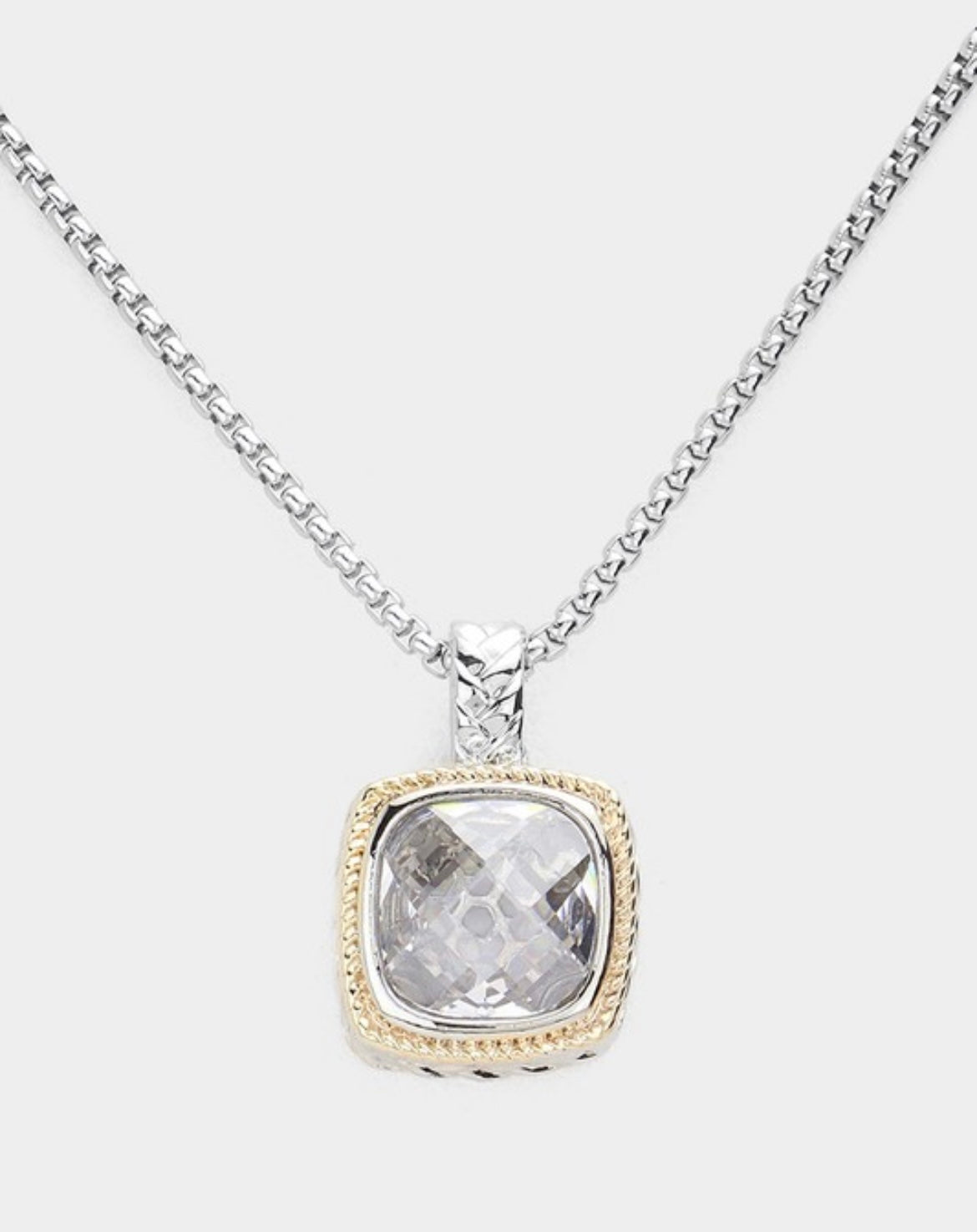 SQUARE STONE NECKLACE