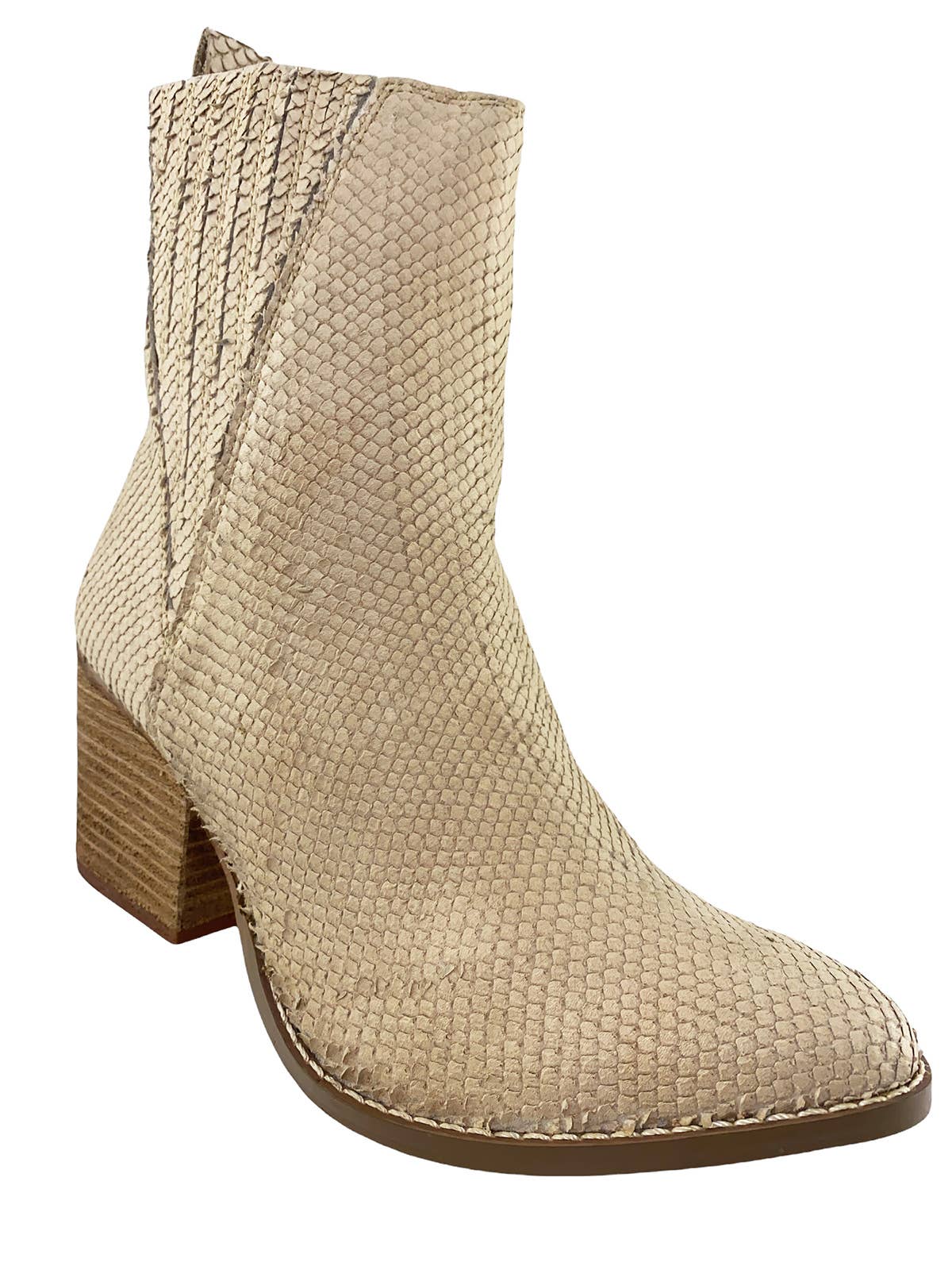 CREAM LIZARD BOOTIE