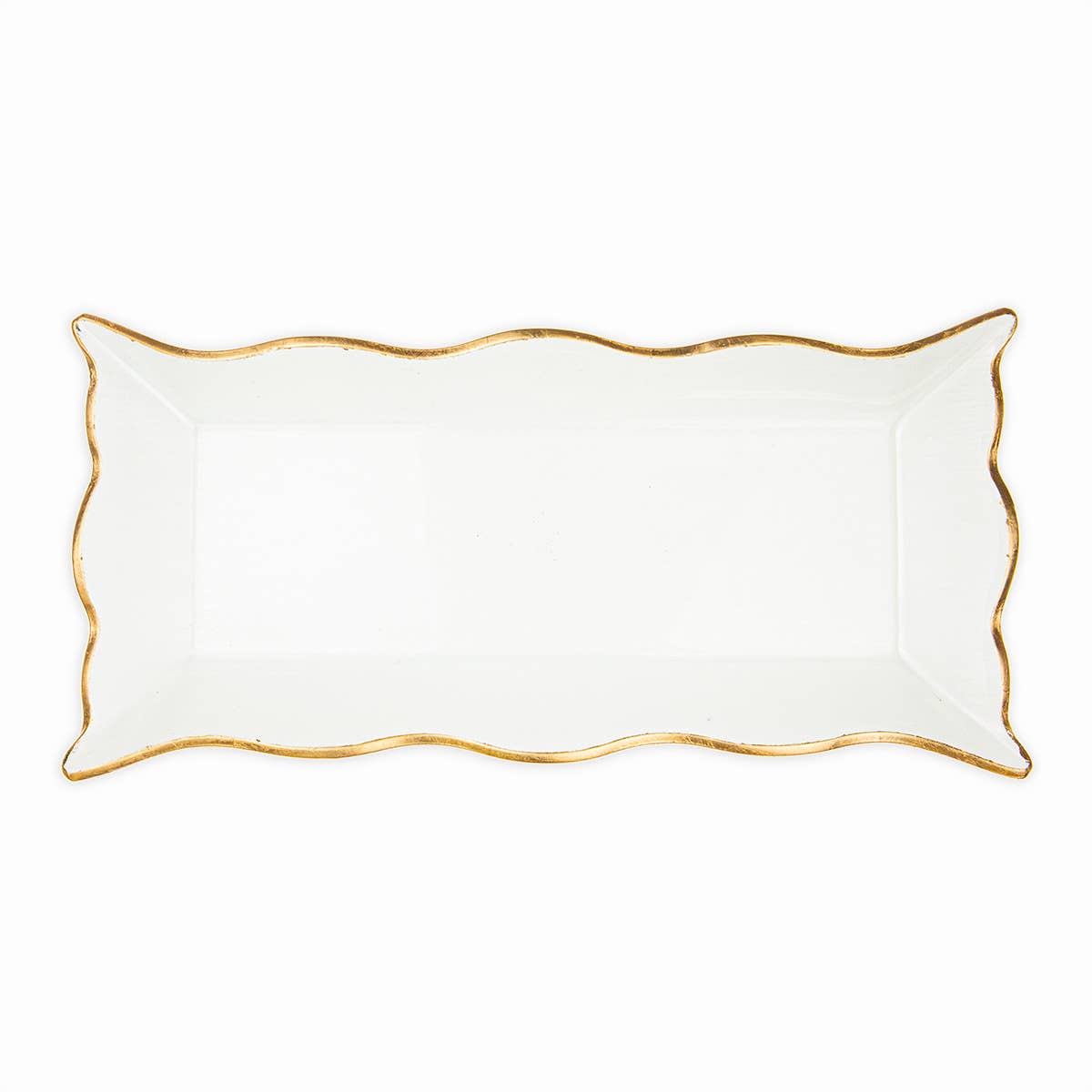 CLEAR/GOLD RECTANGLE SERVING PLATTER