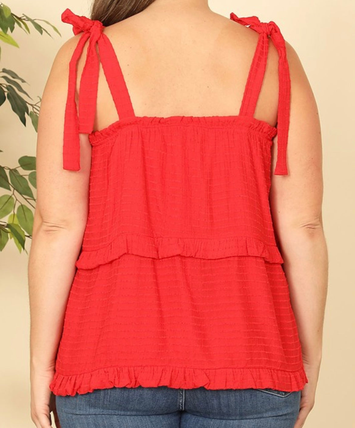 RED SHOULDER TIE TANK