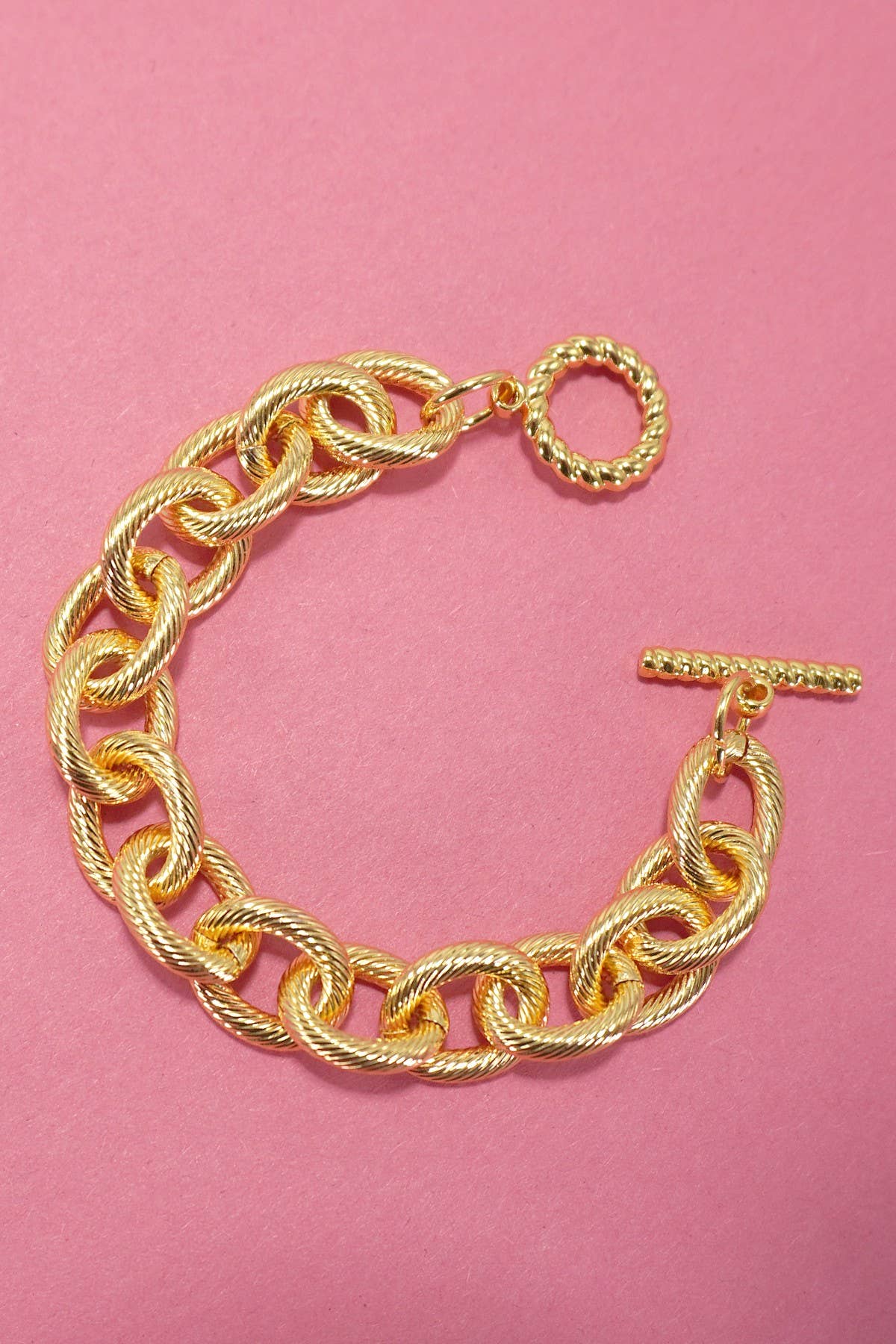 CHUNKY CHAIN BRACELET: GOLD