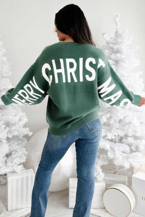 GREEN HO HO HO PULLOVER