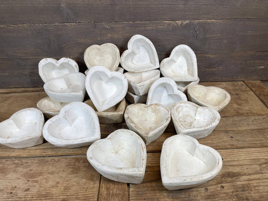 MINI HEART DOUGH BOWL: WHITE