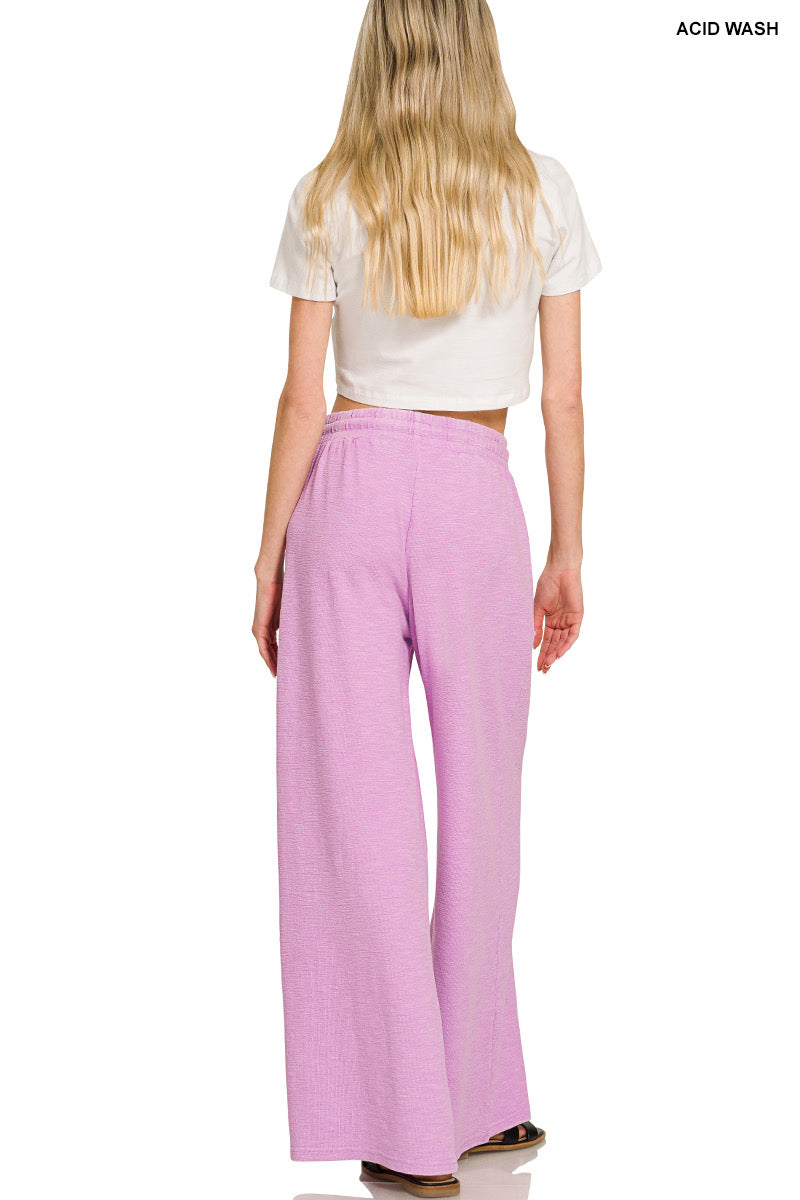 SOFT KNIT PANT SET: MAUVE