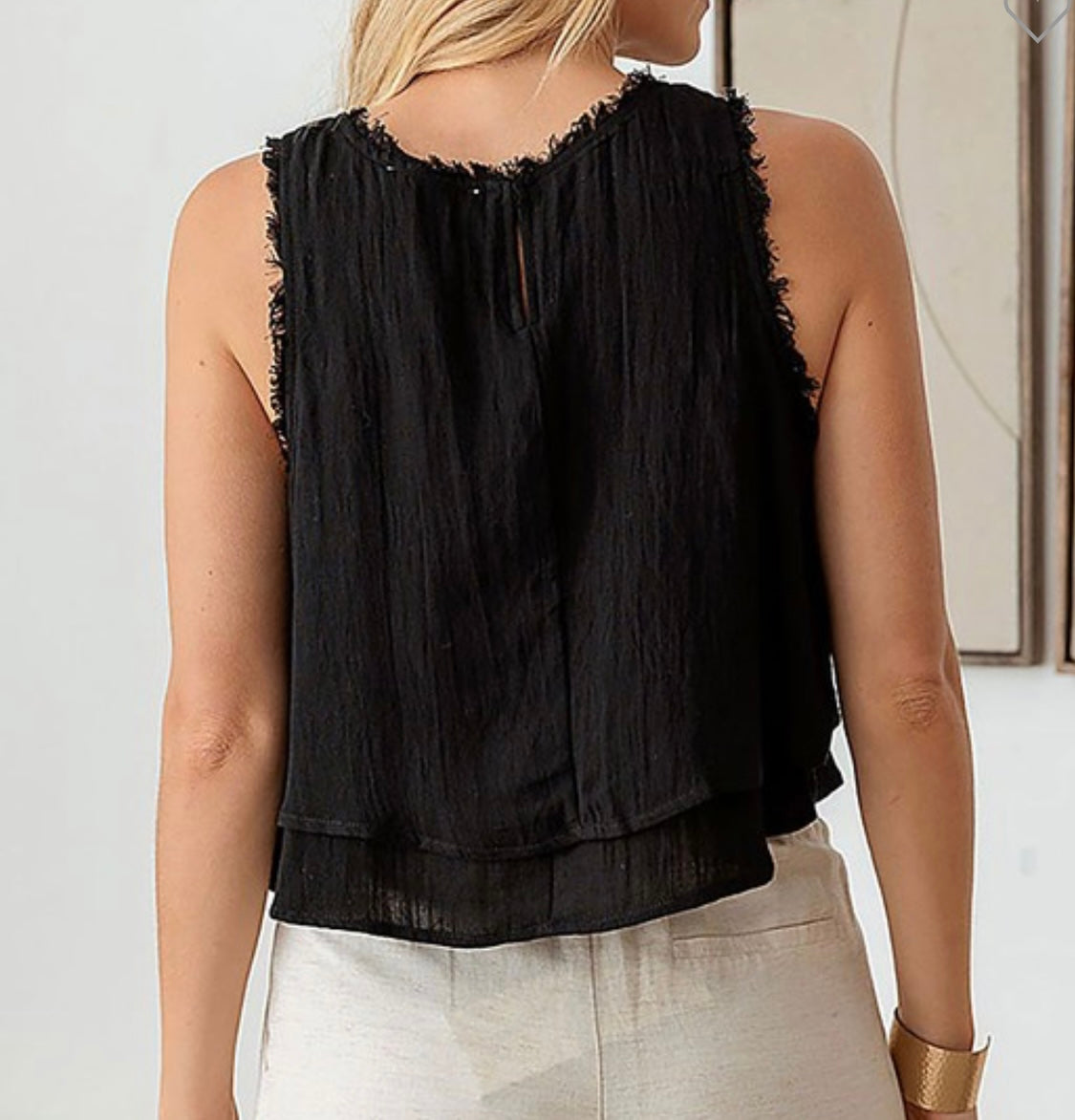 BLACK LAYERED TOP