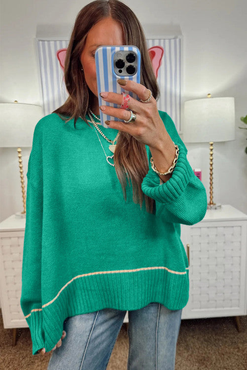 TEAL OVERSIZED SWEATER