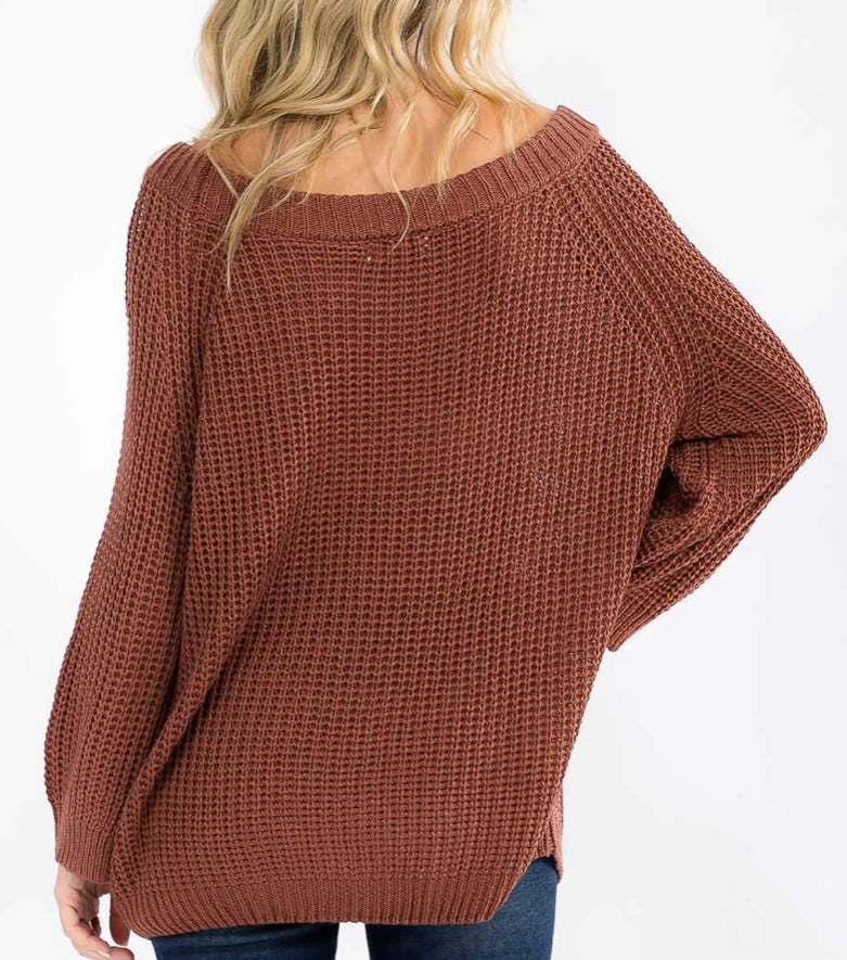MOCHA KNIT SWEATER