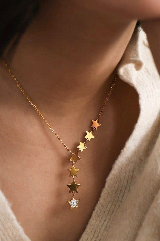 MULTI STAR PENDANT NECKLACE
