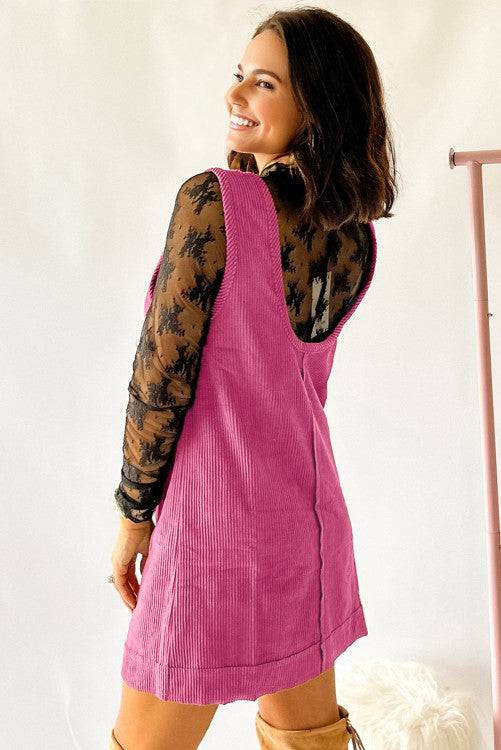 PINK CORDUROY DRESS