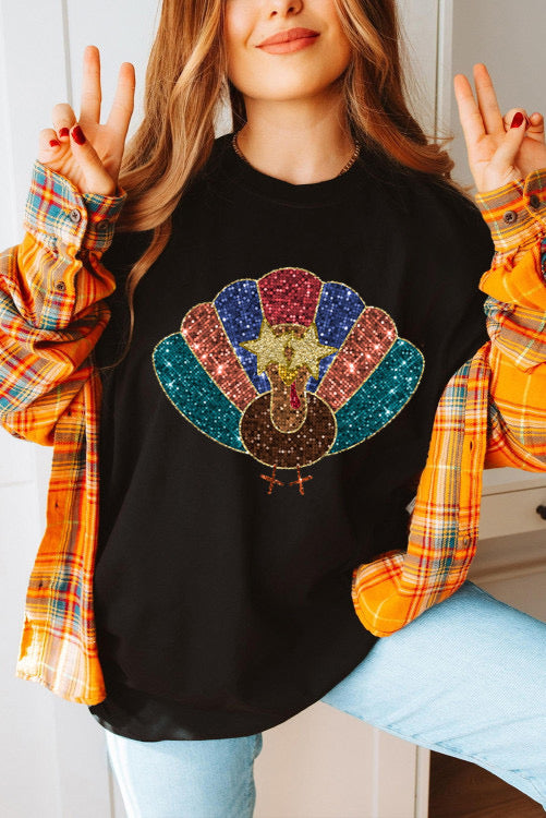 GLITTER TURKEY TEE