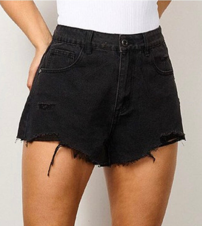 BLK DENIM SHORT