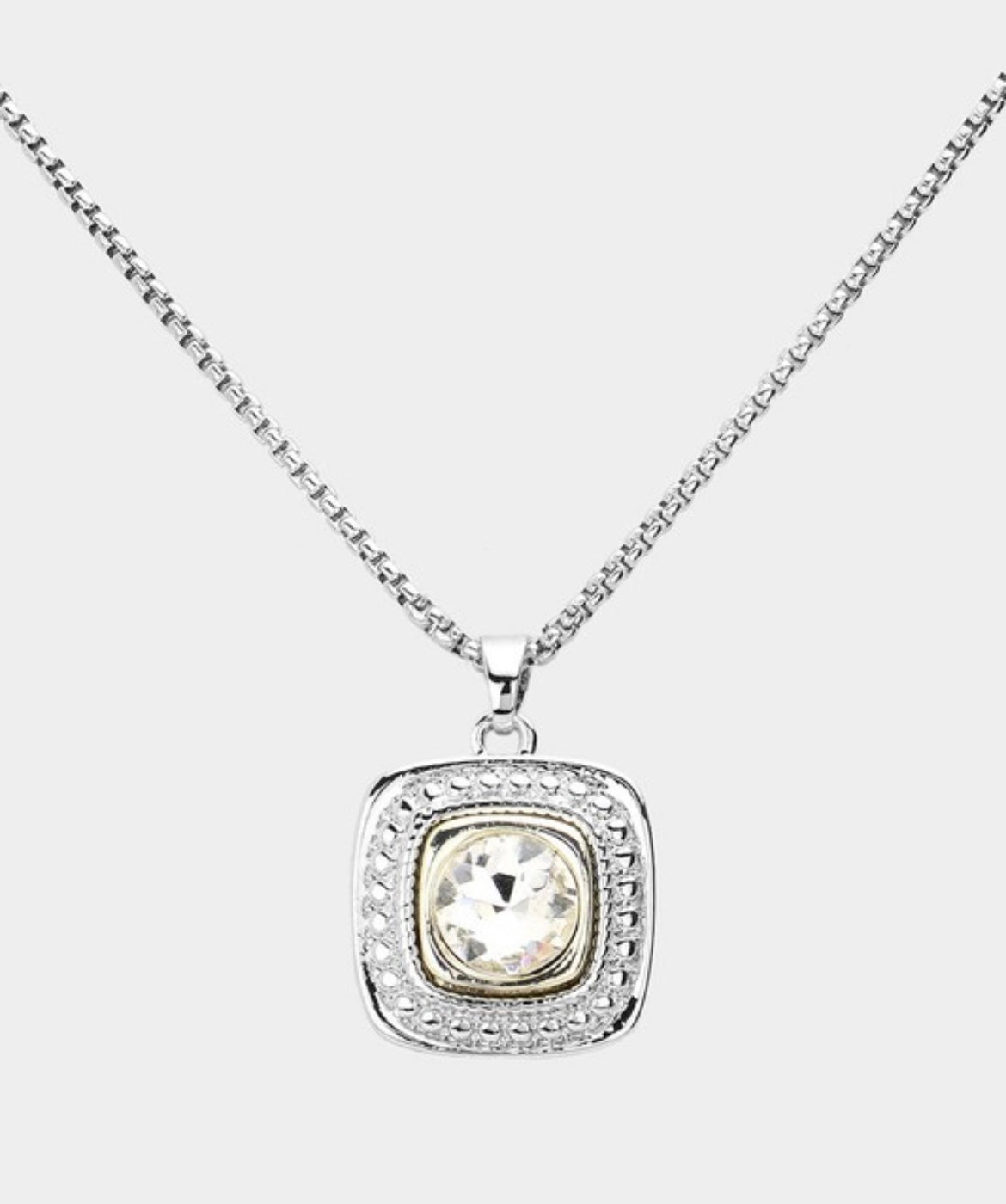 SQUARE STONE NECKLACE