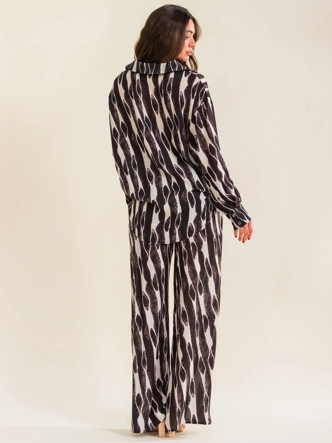 ENTRO BLACK WHITE PANT SET