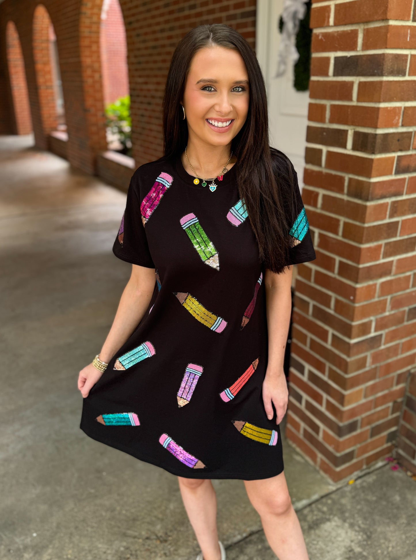 SEQUIN TEACHER DRESS