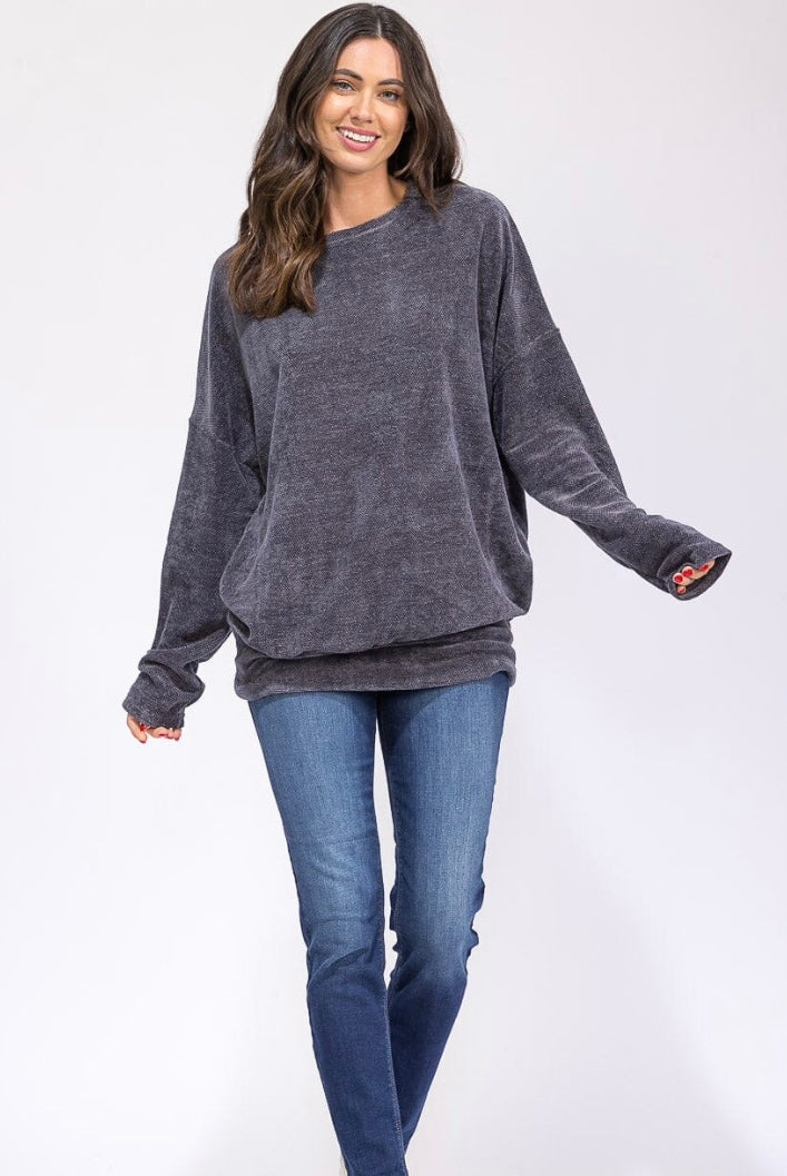 SMOKE GREY PULLOVER