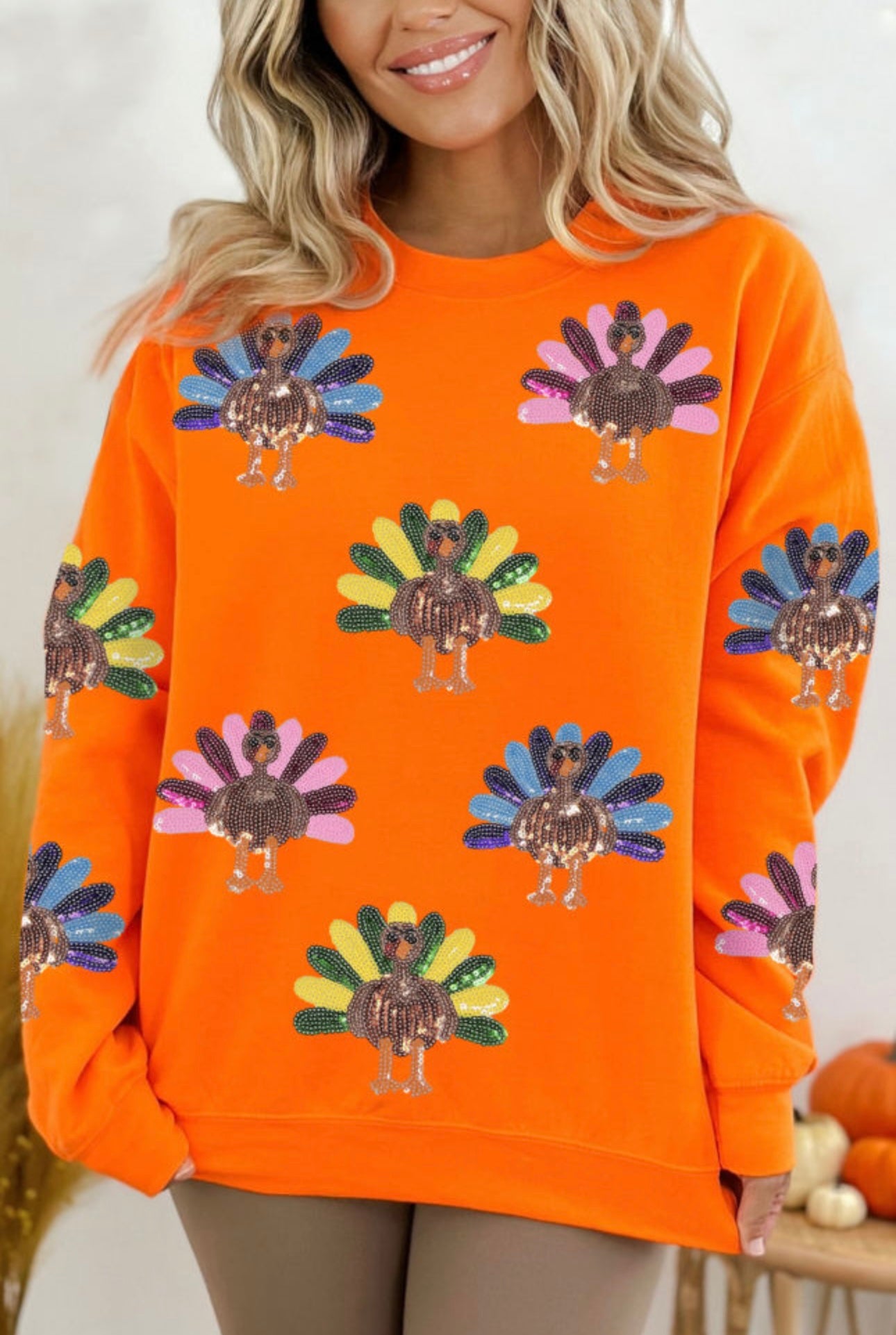 SEQUIN TURKEY SWEATER