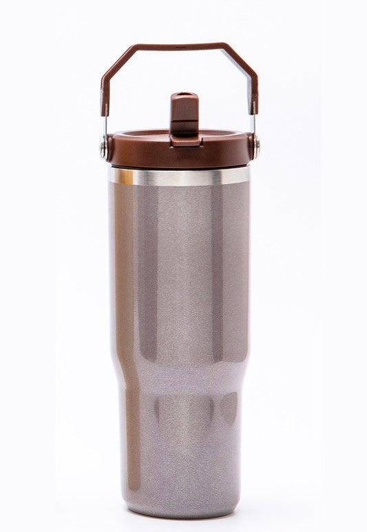 30OZ SHIMMER FLIP STRAW TUMBLER