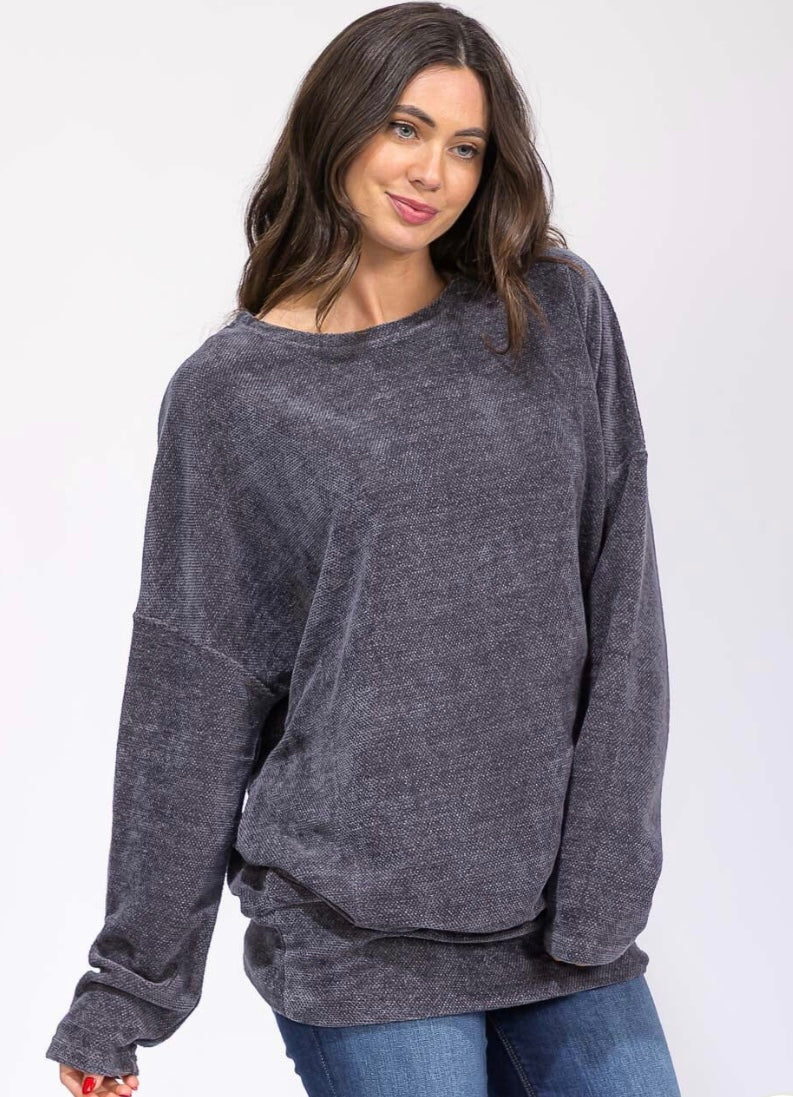 SMOKE GREY PULLOVER