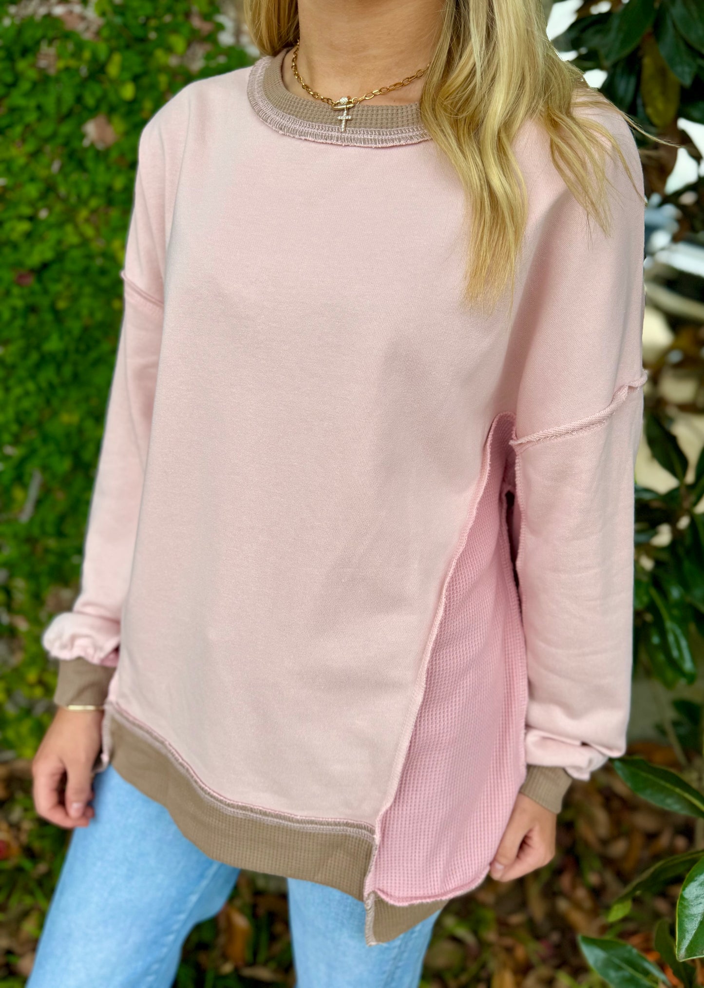 BLUSH MOCHA PULLOVER