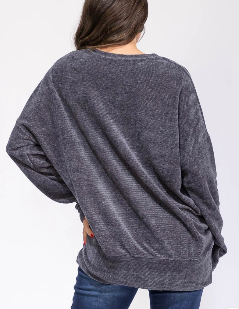 SMOKE GREY PULLOVER