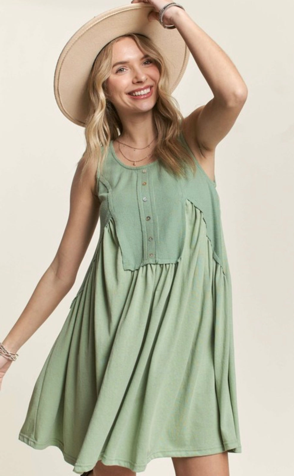 SAYLOR DRESS- SAGE